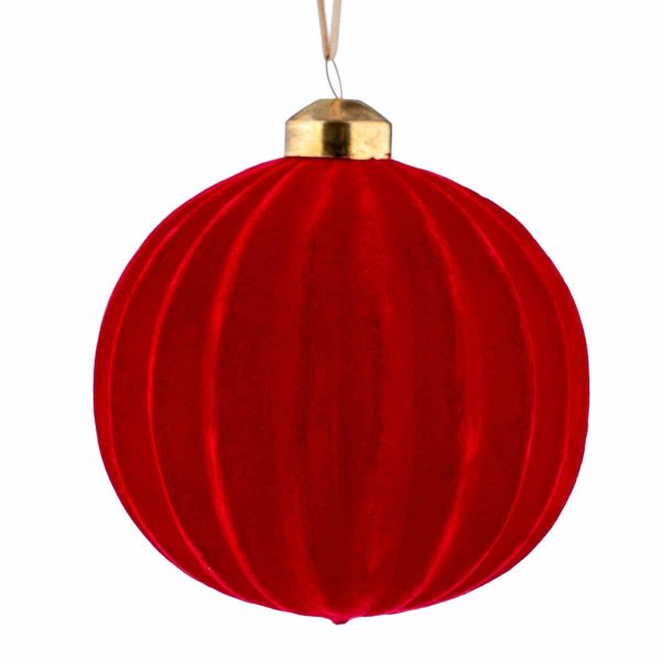 Pallina di Natale in vetro rosso Hemingway 10 cm