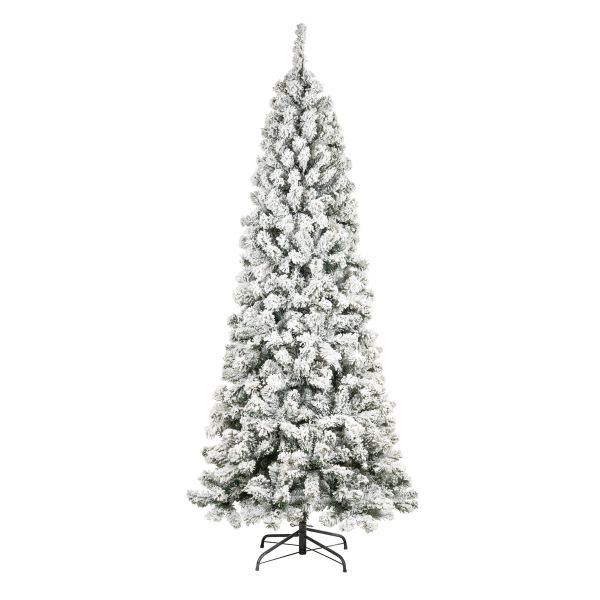 Albero di Natale slim innevato artificiale Velan-180 cm