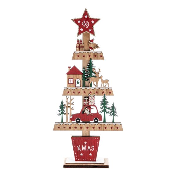 Alberello di Natale Scalata di Santa 30 cm