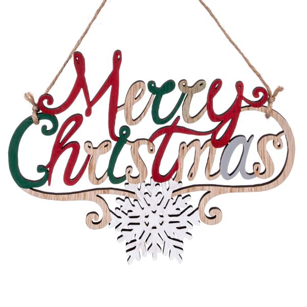 Fuoriporta Natalizio Snowy Christmas Greetings 18 cm