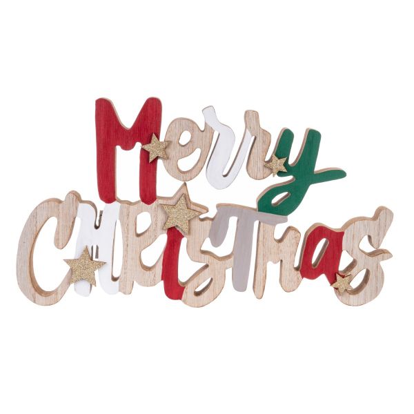 Scritta Natalizia Merry Christmas 30 cm