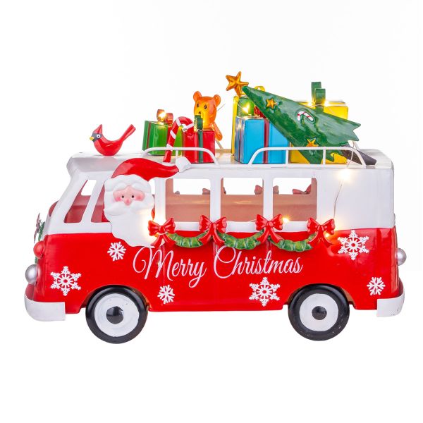 Babbo Natale e il Trasporto dei Doni degli Elfi 31 cm