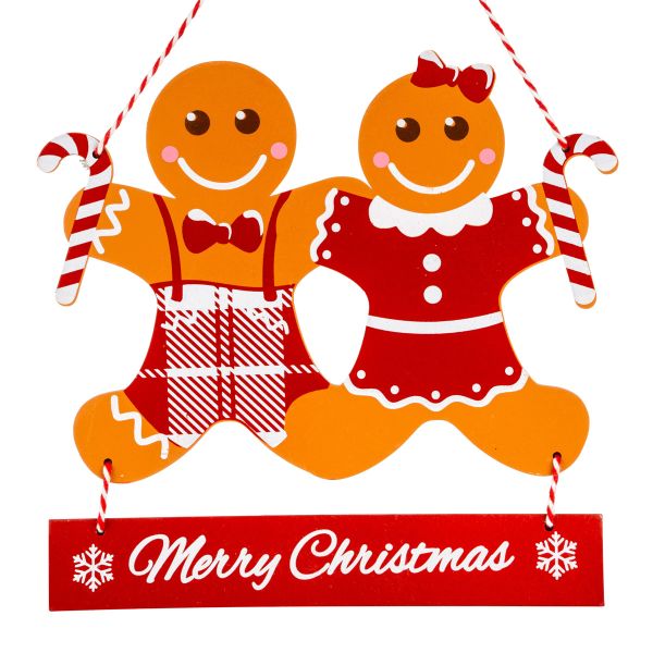 Fuoriporta Natalizio Wishes of Gingerbread Family