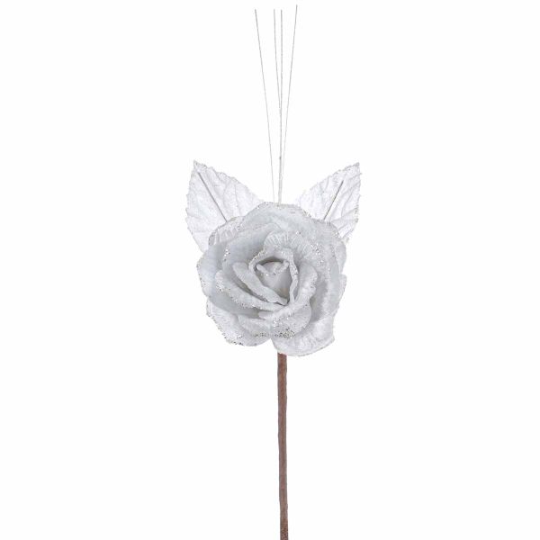 Rosa bianca con gambo Vie de Decouverte 12 cm
