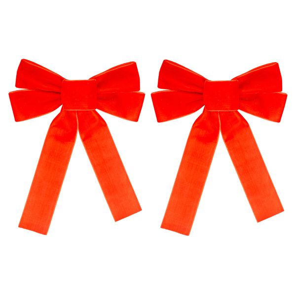 Set 2 Fiocchi Natalizi Raffinatezza di Zirke 22 cm