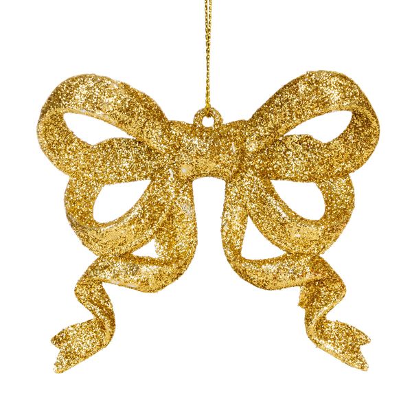  Addobbo Natalizio Golden Butterfly Bow 8 cm