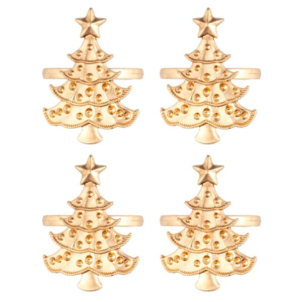 Set 4 Portatovaglioli Christmas Forest 4 cm