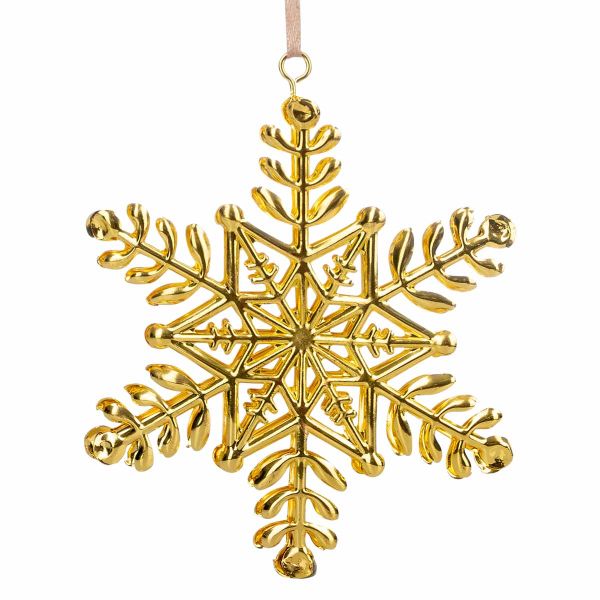 Addobbo Natalizio Golden Coin Snowflake 10 cm