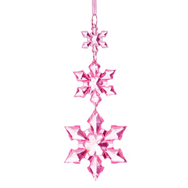 Addobbo Natalizio Three Pink Feelings' Crystals 14 cm