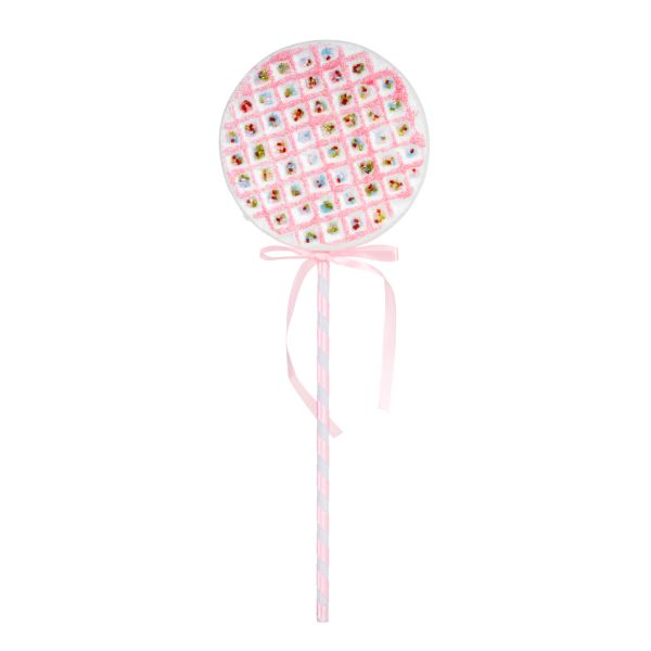 Addobbo Natalizio Lecca Lecca Pink Waffle 38 cm