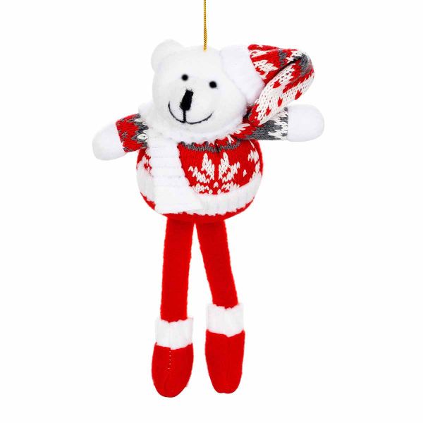 Addobbo Natalizio Christmas Polar Bear 28 cm