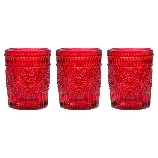 Set 3 Bicchieri Rosso Cattedrale di Rubino 300 ml