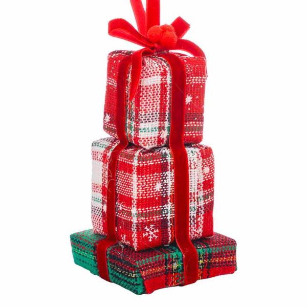 Addobbo Natalizio Tartan Gift Packs 15 cm