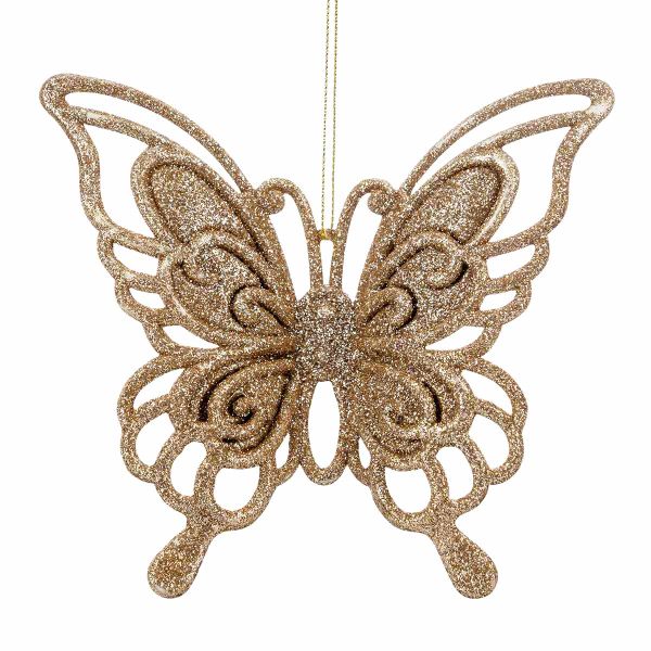 Addobbo Natalizio Golden Butterfly Memory Of Emotions 13 cm