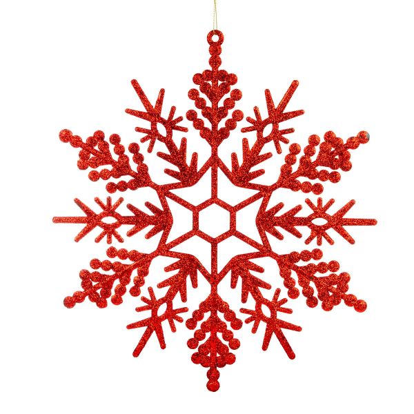 Fuoriporta Natalizio Red Glacier Snowflake 30 cm