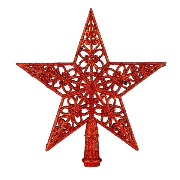 Puntale per Albero di Natale rosso a stella Lancaster 20 cm