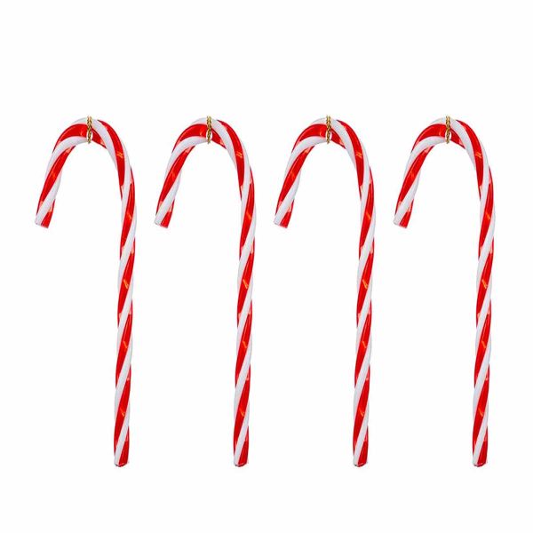 Set 4 Addobbi Natalizi Sugar Treasure Candy Cane 9 cm