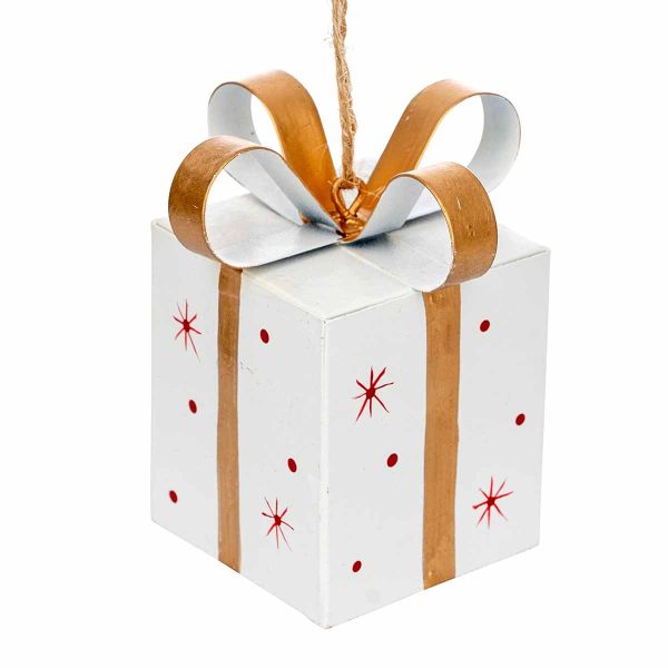 Addobbo Natalizio White Christmas Gift 9 cm