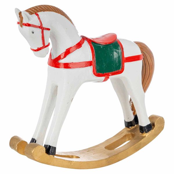 Cavallo a dondolo bianco Sarsmak 20 cm