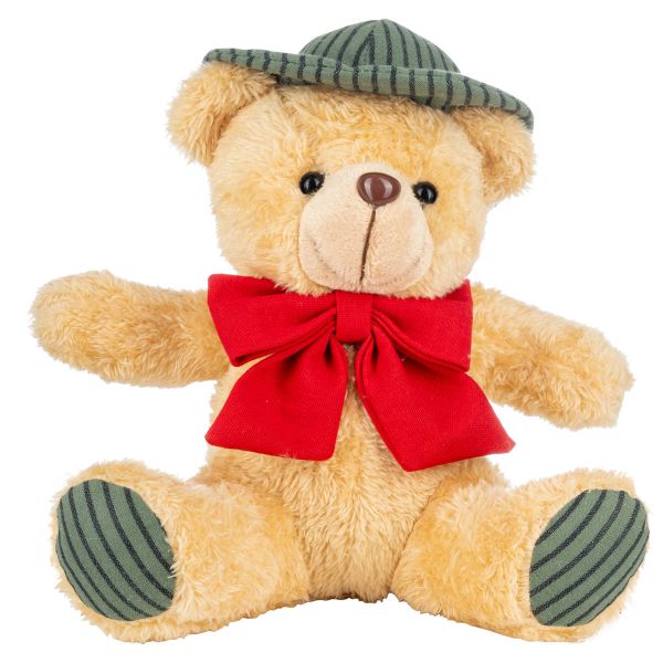 Orsetto con cappello verde Ilo portatore di gioia 23 cm