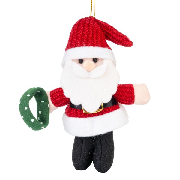 Addobbo Natalizio Babbo Natale Sciarpa del Buon Augurio 16 cm