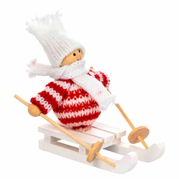 Addobbo Natalizio Snow Sledding Champion 11 cm