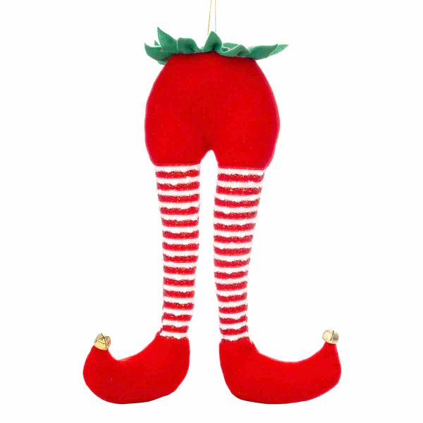 Addobbo Natalizio Gambe di Elfo Step Sound 36 cm