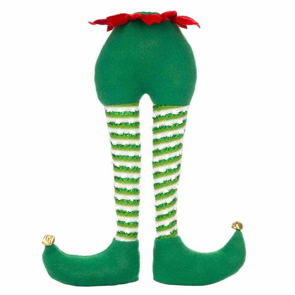 Addobo Natalizio Gambe di Elfo Twinkle Stripes 36 cm