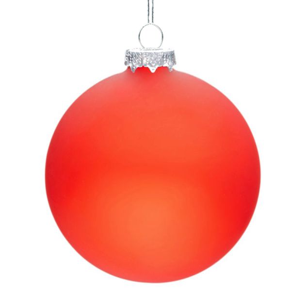 Pallina di Natale in vetro Il Paradiso in Rosso 10 cm
