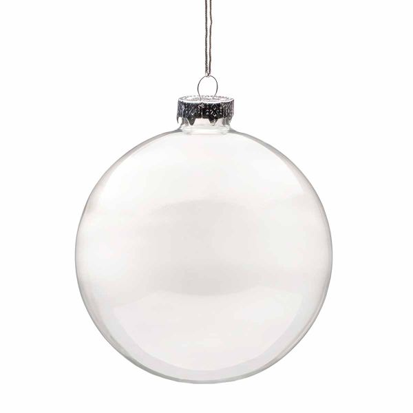 Pallina di Natale in vetro trasparente Miroir 10 cm