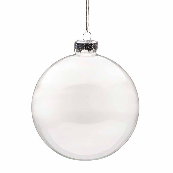 Pallina di Natale in vetro trasparente Miroir 10 cm