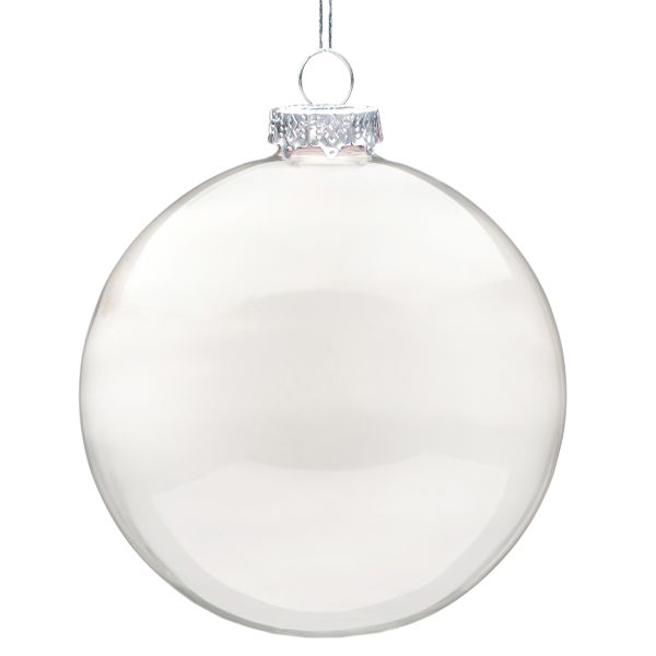 Pallina di Natale in vetro Crystal Bubble 8 cm