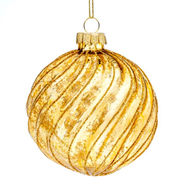 Pallina di Natale in vetro La Danza della Luce 8 cm