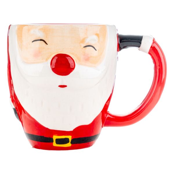 Tazza Natalizia in ceramica Sorriso di Babbo Natale 340 ml