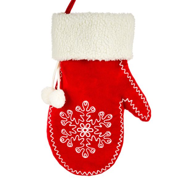 Fuoriporta Natalizio Glove Of Christmas Red Snowflake 30 cm