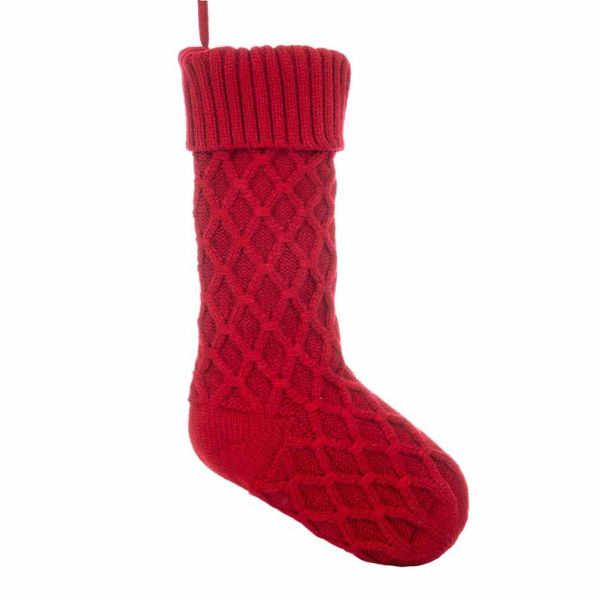 Calza di Natale rosso Racconto del Bosco 46 cm