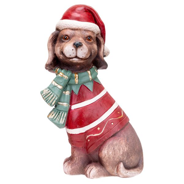 Cagnolino natalizio Teddy amante della neve 36 cm