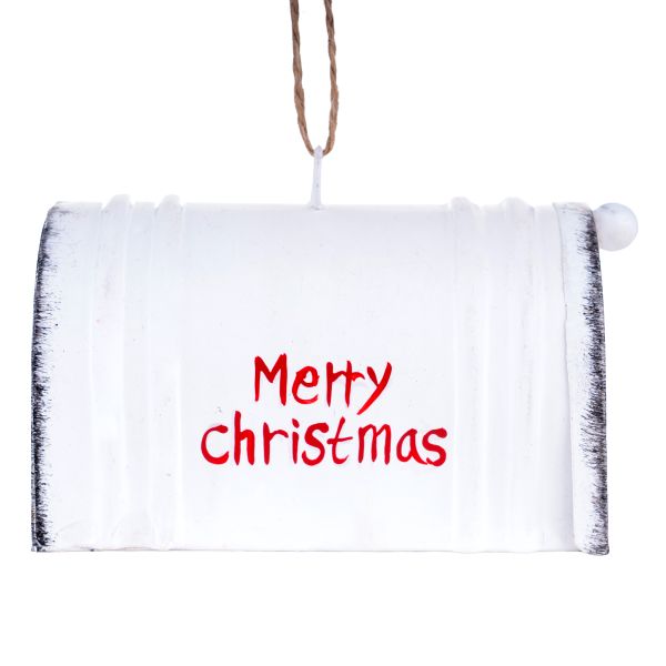 Addobbo Natalizio Cassetta Postale Merry Snow 9 cm