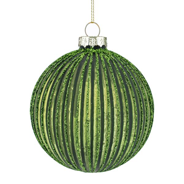 Pallina di Natale in vetro Elven Leaf Dance 8 cm