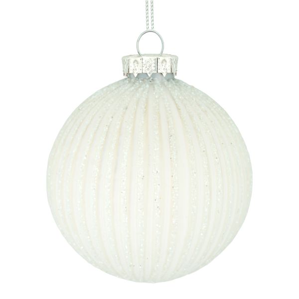 Pallina di Natale in vetro Magical Ice Treasure 8 cm