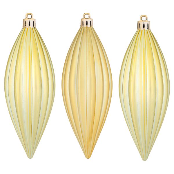 Set 3 Addobbi Natalizi Golden Magic Almonds 14 cm