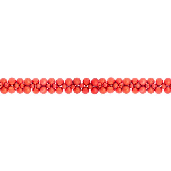 Festone di Palline di Natale rosso Kaidynv Masterpiece 180 cm