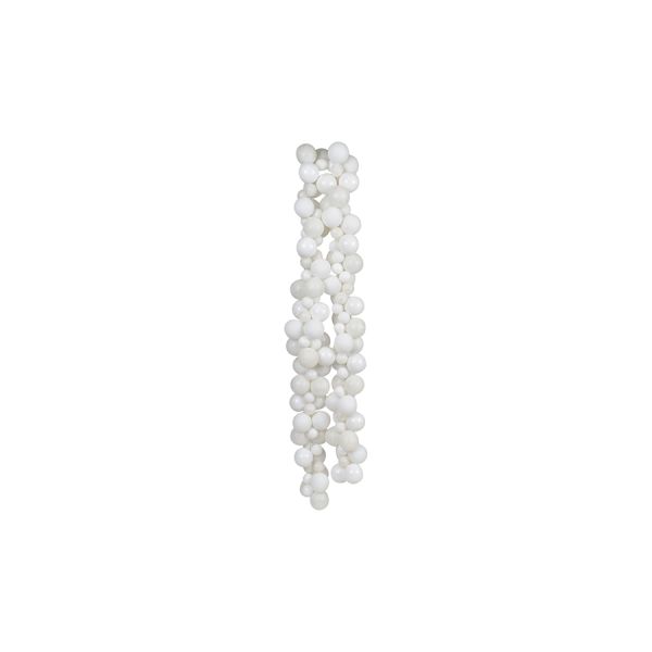 Festone di Palline di Natale bianco Last Snow 180 cm