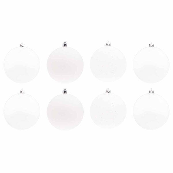 Set 8 Palline di Natale bianche Everyday Life 10 cm