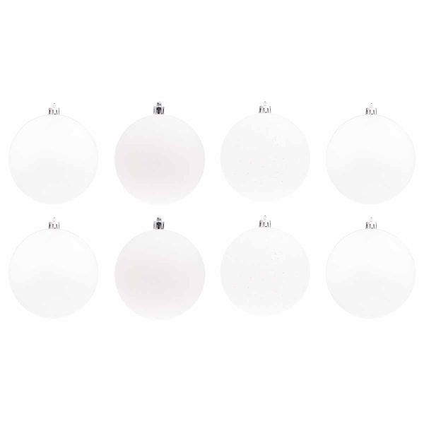 Set 8 Palline di Natale bianco Everyday Life 10 cm