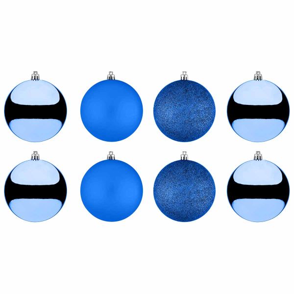 Set 8 Palline di Natale blu Ciel Etoile 10 cm