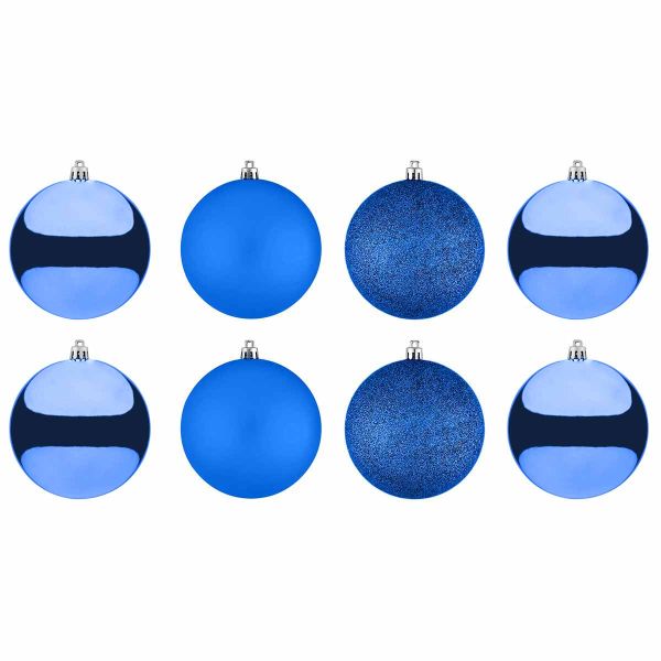 Set 8 Palline di Natale blu Ciel Etoile 10 cm