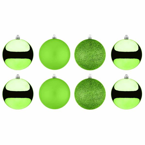 Set 8 Palline di Natale verde Jardin de Enfants 10 cm