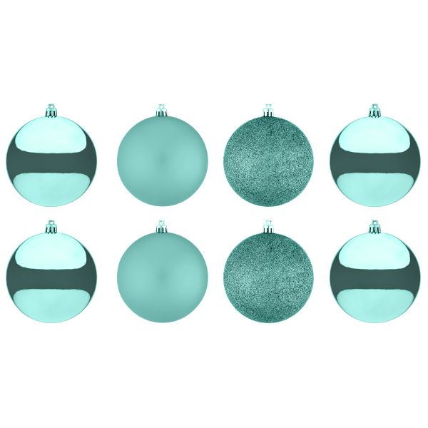 Set 8 Palline di Natale tiffany Promessa di Amore 10 cm