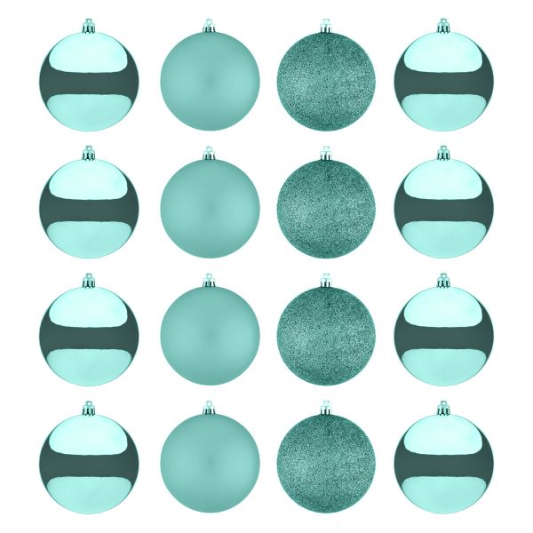 Set 16 Palline di Natale tiffany Petit Vallee 8 cm